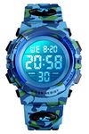 Digital Watch for Boys Girls, Waterproof Sport Kids Watches with Alarm/Stopwatch/12-24H, Childrens Electronic LED Wrist Watch for Junior Teenagers Boy - Camouflage