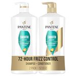 PANTENE PRO-V Smooth & Sleek Shampoo 27.7 oz/ 820 mL + Conditioner 25.1 oz/745 mL + Rescue Shot 0.5 oz/15 mL