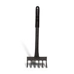 Tools Bae - Garden 6 Teeth Rake for Quick Clean Up of Lawn and Yard, Picking Up Leaves and Gathering Leaf, Leveling Soil Rake, Gardening and Farming Tooth Rake Hand Tool with High Carbon Steel Heads!