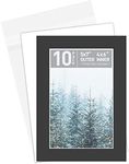 Golden State Art, Pack of 10 Black Pre-Cut 5x7 Picture Mat for 4x6 Photo with White Core Mattes Sets. Includes 10 High Premier Acid Free Bevel Cut Matts & 10 Backing Backers Board & 10 Clear Bags