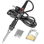 Soldering Iron Kit Sookey 80W Fast Ceramic Heating Soldering Gun for Electronics Jewelry Soldering Kit Temperature Adjustable LCD Display 110V