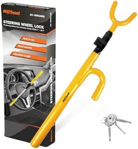 AV Steel Steering Wheel Lock Anti-Theft Car Device, Universal Wheel Lock for Car, Visible Car Steering Wheel Car Lock, Adjustable Steering Wheel Lock for Cars Trucks Vans and SUVs with 3 Keys