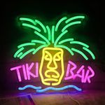 TIKI Bar Neon Signs LED POOL BAR Sign Wall Decor Tiki Mask Neon Lights Beer Bar Pub Club Home Party Store Shop Recreation Room Home Room Window Restau 17 * 13inch