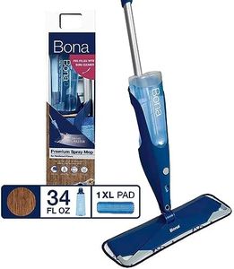 Bona Hardwood Floor Premium Spray Mop - Includes Wood Floor Cleaning Solution and Machine Washable Microfiber Cleaning Pad - Dual Zone Cleaning Design for Faster Cleanup