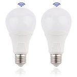 Motion Sensor Light Bulbs - Outdoor 15W (100W Equivalent) 3000K 1500LM E26 A21 Dusk to Dawn Sensing and Radar LED Motion Activated Light Bulbs 2 Pack for Porch, Garage, Front Door, Yard, Driveways