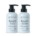 Beauty Garage Professional Keratin Smooth Daily Shampoo 300ml with Keratin Smooth Daily Conditioner 300ml