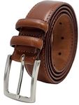 Ashford Ridge Mens 33mm Double Loop Leather Belt (Small (28"-32" waist), Brown)