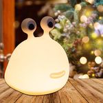 ipalmay Cute Slug Night Light,Home Night Lights for Kids USB Rechargeable Lamps,ABS+PC Bedside Lamp for Breastfeeding, Soft Silicone Lamp Bedroom Decoration Birthday Gift Toy for Baby Girls