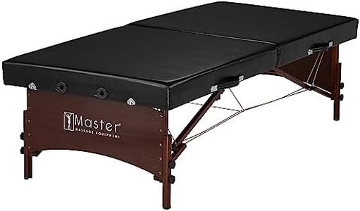 Master Massage 33.5" Black Canoga Low Height Super Wide Wider Large Size Portable Massage Table