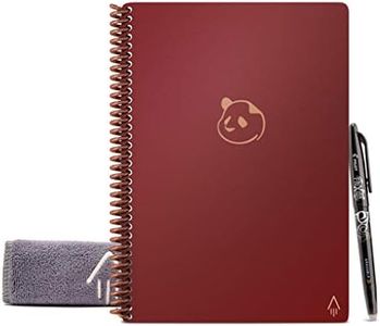 Rocketbook Panda Planner - Reusable Daily, Weekly, Monthly, Planner with 1 Pilot Frixion Pen & 1 Microfiber Cloth Included - Scarlet Cover, Executive Size (6 inch x 8.8 inch)