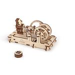 UGEARS 3D Puzzles for Adults 14+ Pneumatic Engine Mechanical Models Wooden Puzzle Brain Teaser Construction Craft Kits for Adults DIY Puzzle Learning Toys Eco Friendly Woodcraft Building Set