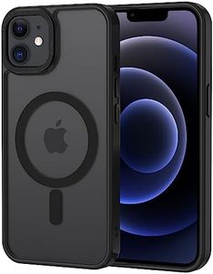 XTCASE Cover Magnetica per iPhone 12/12 Pro [Compatibile con MagSafe], Custodia Traslucida Opaca Posteriore Resistente ai graffi TPU Bumper Antiurto Sottile Protettiva Case, Nero