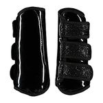 HORZE Protection Boots with Glitter - Black - Horse