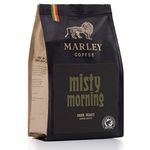Marley Coffee Strong Dark Roast Ground Coffee 227g - Misty Morning Blend - From The Family of Bob Marley - V60 Filter Cafetiere Aeropress - Rainforest Alliance Certified - Strength 5