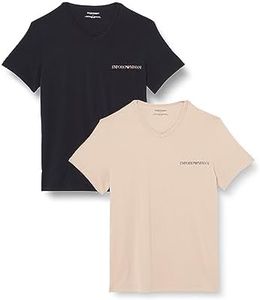 Emporio Armani Men's T-Shirt (Pack of 2), Rope/Navy, S