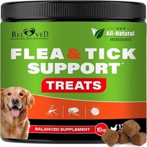 Flea and Tick Prevention Chewable Pills for Dogs - Revolution Oral Flea Treatment for Pets - Pest Control & Natural Defense - Chewables Small Tablets Made in USA… (Bacon)
