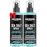 Viking Revolution - Sea Salt Spray for Hair Men - 2 x 260 ml - Hair Texturizing Spray with Kelp, Aloe Vera & Red Algae Extract - Surf Spray - Volume & Texture - Gifts For Men