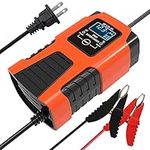 Car Battery Charger, 6V/12V 2Amp Smart Automatic Trickle Charger,Pulse Repair Battery Maintainer for Motorcycle Truck Lawn Mower Boat Marine RV SUV ATV SLA Wet AGM Gel Lead Acid Battery Desulfator