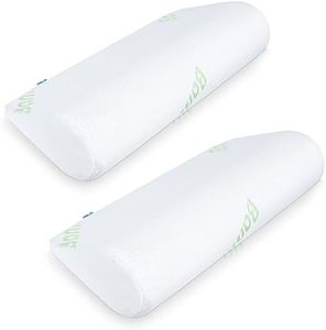 COOLBEBE Cervical Neck Pillows 2PCS, Memory Foam Neck Roll Pillows for Sleeping, Ergonomic Bolster Pillow for Bed, Sofa, Car Seat, Spine Support for Back Sleepers (2 Pack)