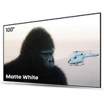 AWOL VISION 100 inch Projector Screen Fixed Frame, 1.3 dB Peak Gain, 80% Picture Quality Improved, 4K / 8K Ultra HD, HDR & Active 3D Movie Wall Mount Projector Screen, Matte White material, MW-100