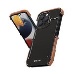 Kowauri Case for iPhone 13,Drop Protection Aluminum Metal Wood Bumper Frame Cover Shockproof Dropproof Protective Case for iPhone 13 6.1 inch 2021 (iPhone 13 6.1")