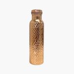 SuperGeneriX Pure Copper Water Bottle 1L | Ayurvedic Pure Copper Water Bottle with Leakproof Lid | 1L Water Bottle for Office & Gym (Copper Hammered)