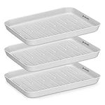 Navaris Set of 3 Shoe Drip Trays - Multi-Purpose Boot Tray for Rain, Winter Boots, Wellies - For Indoor and Outdoor Use in All Seasons - Grey, Small