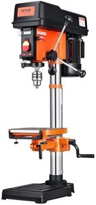 VEVOR 12 in Benchtop Drill Press, 5 Amp 120V, Variable Speed Cast Iron Bench Drill Press, 12 in Swing Distance 0-45° Tiltling Worktable with Laser Work Light, Tabletop Drilling Machine for Wood Metal