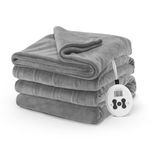 Sunbeam Royal Luxe Blanket, Dove Grey, Twin