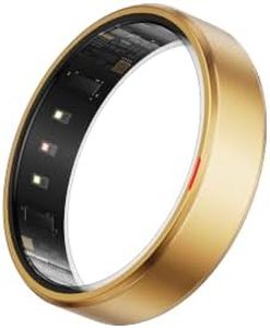 POBOVi Gen 2 Titanium Smart Ring for Women & Men, Sleep & Heart Rate Tracker, No Subscription, Size Before You Buy (Gold, 11)