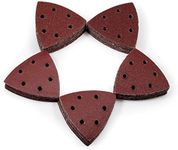 SPEEDWOX 100 Pcs 3-1/2 Inches 90mm Detail Sander Sandpaper Triangle Hook and Loop Sanding Pads Assorted 40/60/80/120/180/240 Grits Triangle Detail Oscillating Tools