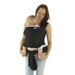 Baby Sling | Baby Wrap Carrier | Newborn to 35 lbs Infant with 3 Carrying Positions | 95% Cotton 5% Spandex - Black