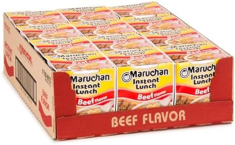 Maruchan Instant Lunch Ramen Noodles, Beef Flavor – Japanese-Style Instant Noodle Soup, Easy Meal Ready in 3 Minutes – 2.25 Oz. (12 Pack)