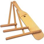 Wooden Crepe Spreader and Spatula Set - 4 Piece (7", 5", 3.5" Spreaders and 12" Wood Spatula Turner) Convenient Sizes to Fit Any Crepe Pan Maker - 100% Natural & Premium Quality Wood Spreader Tool