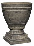 Spartan Urn, Cast Concrete, 14.75" Height X 12" Diameter, Medium