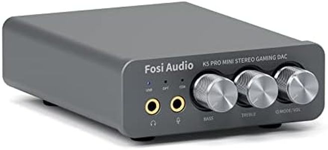 Fosi Audio K5 Pro Gaming DAC Headphone Amplifier Mini Hi-Fi Stereo Digital-to-Analog Audio Converter USB Type C/Optical/Coaxial to RCA/3.5MM AUX for PS5/PC/MAC/Computer