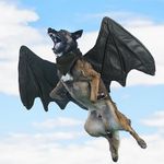 Onmygogo Funny Bat Dragon Wing Costumes for Dog, Cute Furry Pet Clothing for Halloween (M, Black bat Wing)