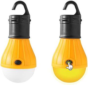 KINUR Sleep Aid Camping Light Bulbs Soft Amber Yellow Color Bug Resistent Portable Hanging Lantern for Kids,Baby,Camping,Hiking,Fishing,Decoration,Gift.(Batteries Not Included) 2 Pack