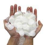 9000Pcs 1 Inch White Lvory Round Wedding Biodegradable Paper Confetti,Wedding White Confetti Birthday Confetti for Balloons,Celebration Baby Shower Party Ceremony,Birthday Decoration,Anniversary(75g)