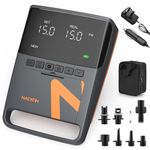 NACATIN SUP Rechargeable Air Pump Electric Paddle Board Pump, 16PSI High Pressure Intelligent Dual Stage Inflation, Auto-Off, Deflation Function, 12V DC Car Connector, for Paddle Board, Kayak