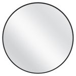 MCS 36 Inch Round Mid-Century Wall Mirror, Black, 35.75 in (65901)