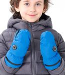 Aroma Season Heated Gloves for Kids, Heated Mittens Gloves for Kids Children, Electric Rechargeable Heated Gloves for Skiing, Hiking, Walking (L/XL, Blue)