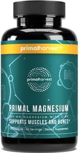 Magnesium Supplement Complex 310mg by Primal Harvest with Magnesium Glycinate, Citrate, Malate, and Zinc 120 Capsules