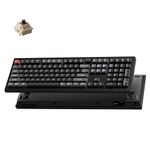 Keychron V6 Ultra Full-Size Wireless Mechanical Keyboard - 2.4 GHz&Wired(8000Hz)/Bluetooth, ZMK Programmable Brown Tactile Switch, Compatible with Mac Windows Linux - Black