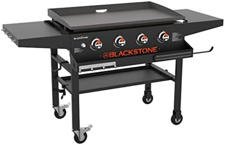 Blackstone 1984 Original 36 Inch Front Shelf, Side Shelf & Magnetic Strip Heavy Duty Flat Top Griddle Grill Station for Kitchen, Camping, Outdoor, Tailgating, Black