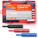 Dowire Heat Shrink Tubing Kit - 3:1 Ratio - Adhesive Lined - Wire Shrink Wrap Tubing - Waterproof Marine Grade Shrink Tube - 275 PCS - Black, Red, White, Clear, Blue