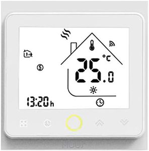 MOES ZigBee Thermostat, Smart Wireless Water Boiler Underfloor Heating, 5A, Smart Life Tuya App Compatible with Alexa Google, Requires Tuya ZigBee Hub