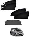 Auto Addict Zipper Magentic Car Sunshades Set of 5 Pcs Black with Dicky Rear Window for Eon