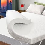 3 Inch Memory Foam Mattress Topper King Size Gel Memory Foam Cooling Mattress Topper Mattress Pad Cover for Back Pain Bed Topper with Washable Cover