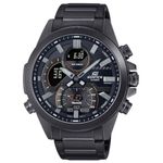 Casio Men Analogue-Digital Quartz Watch with Stainless Steel Strap ECB-30DC-1AEF